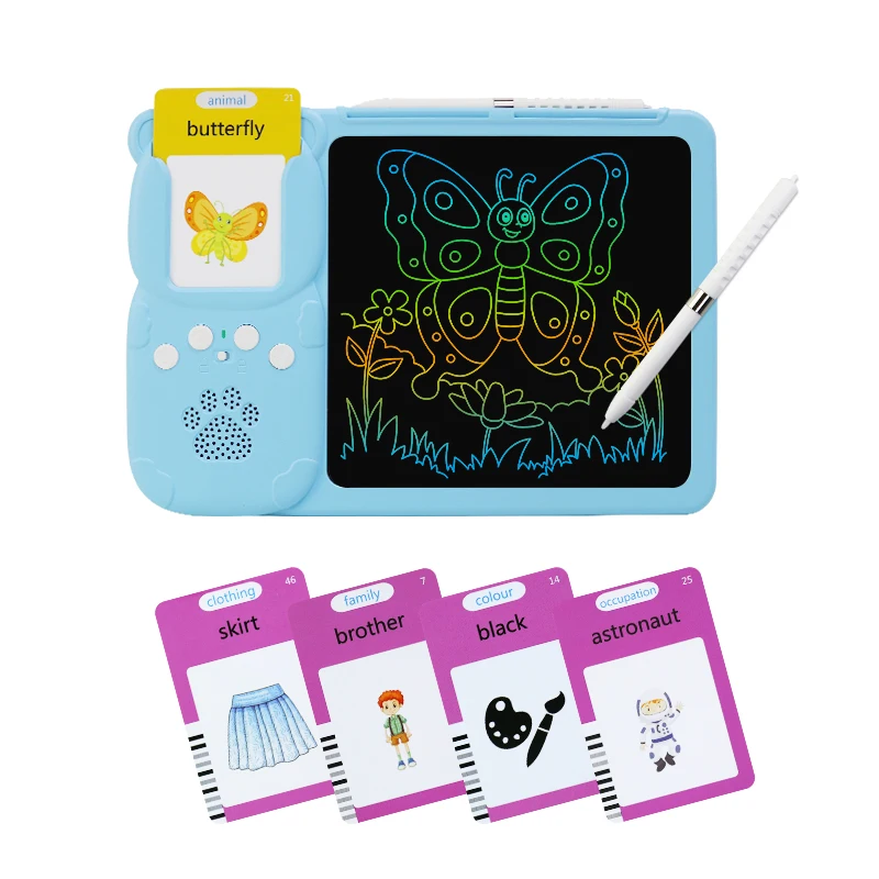 customize language 2 in 1 writing and talking flash card machine with writing tablet 8 inch