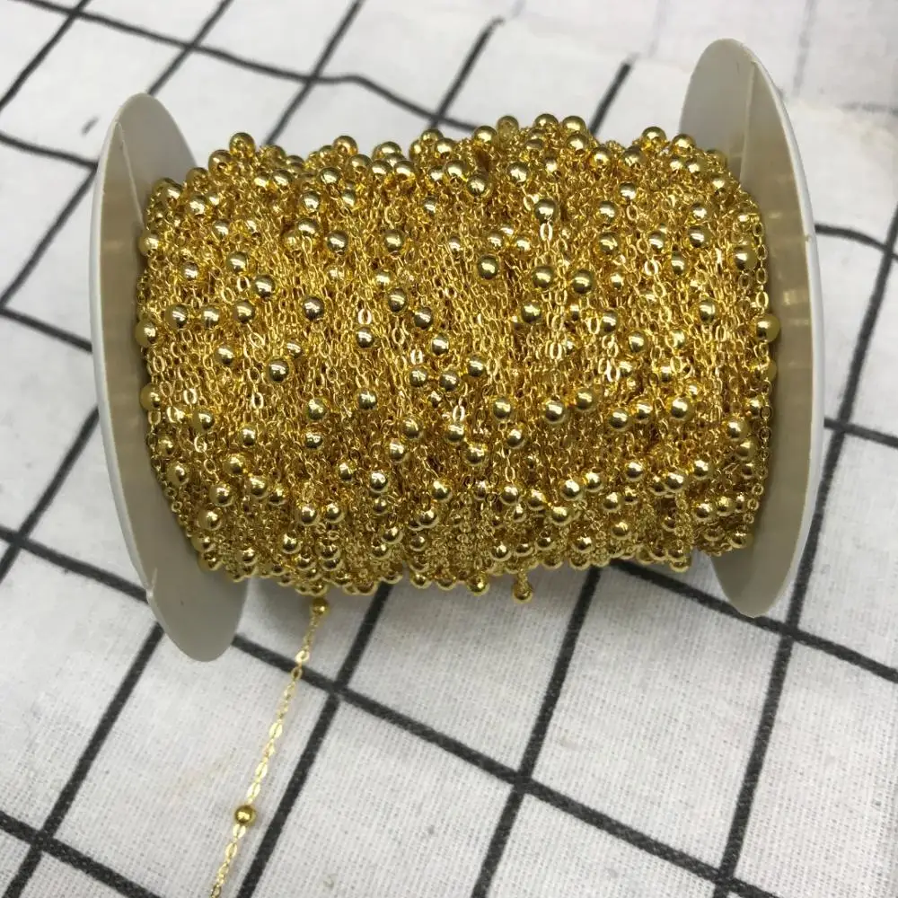 wholesale brass chain Yellow gold plated brass chain for jewelry making