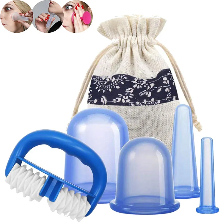 4 Piece Massage Cupping Device Anti Cellulite and Skin Problems Massager Tools Therapy Silicone Set