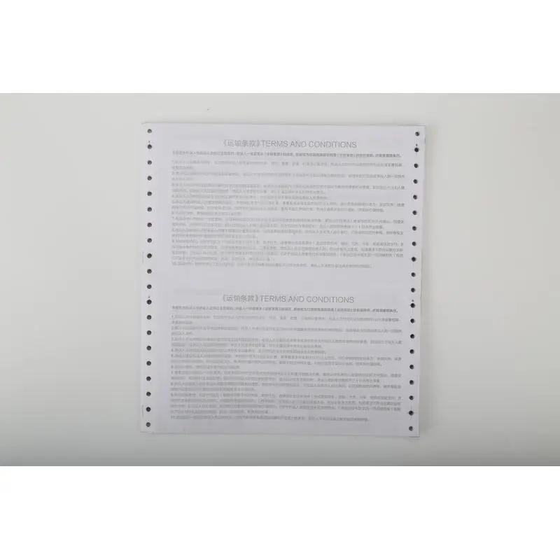 High Quality Barcode Self-Adhesive Courier Express Tickets Commercial Form Bill of Lading