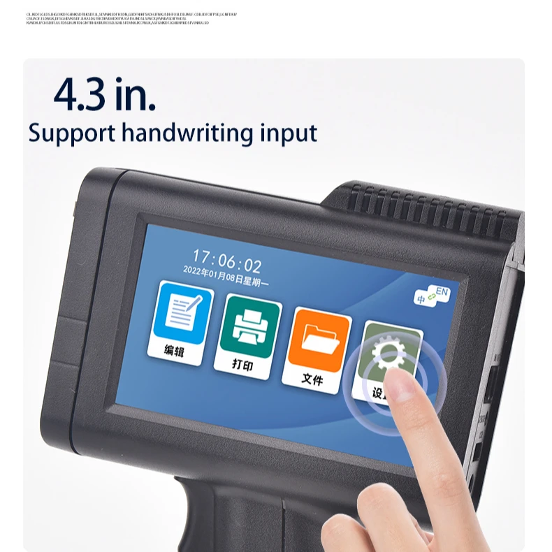 12.7mm Smart Automatic Portable handjet Printer Handheld Inkjet Printer Price expiry date barcode inkjet printer