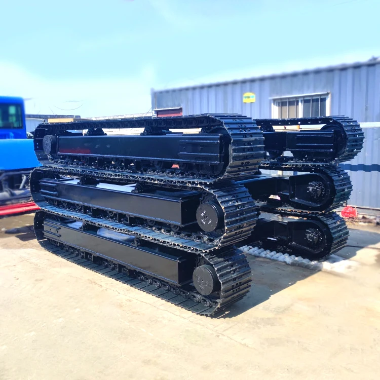 New low price Customization Remote control rubber track undercarriage mobile robot chassis Construction machinery parts