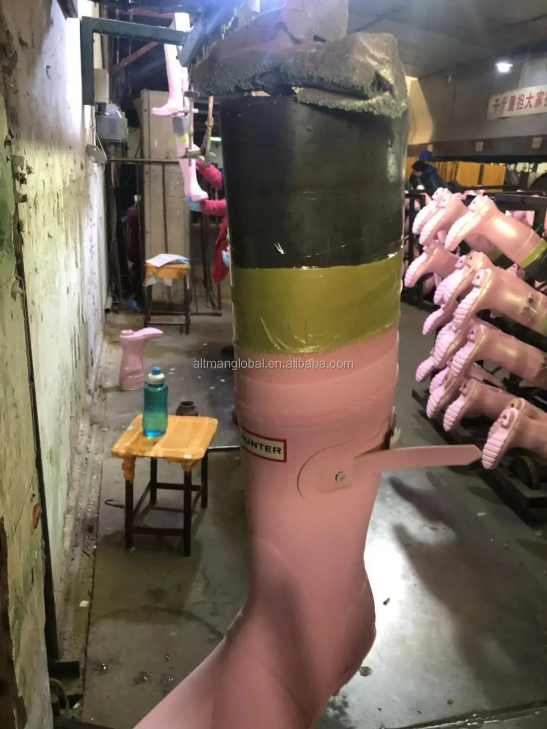 Men Ankle Brown Color Rubber Rain Shoes