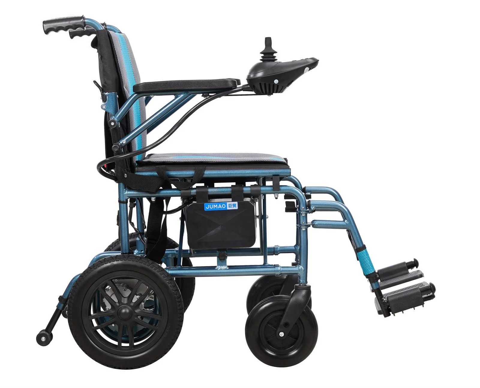 Aluminum Electric High Back Wheelchair Rehabilitation Equipment Light Weight Power Wheelchair