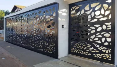 Customized Decorative Courtyard Entrance Aluminum Garden Fence Gate Driveway Sliding Gate