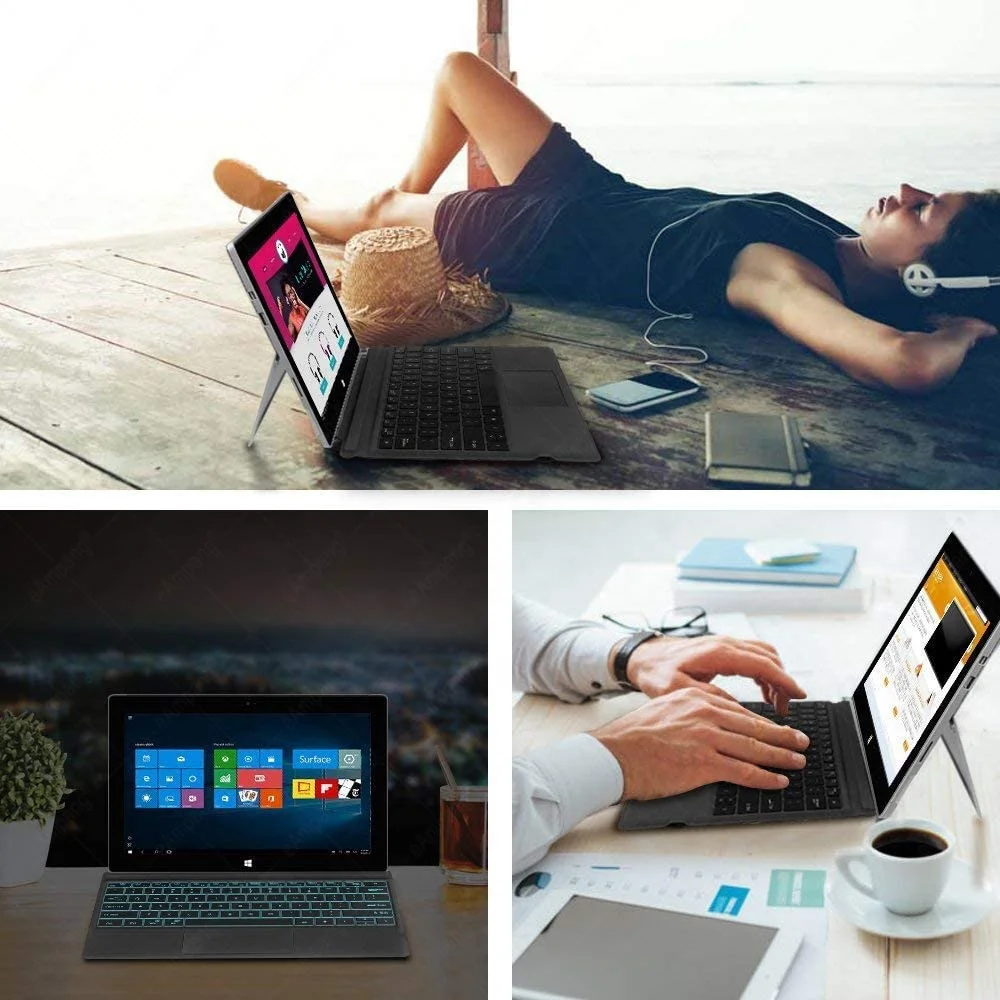 For Microsoft Surface Pro 3 4 Tablet Wireless Backlight Touchpad Keyboard For Surface Pro 7 5 6 Turkish Russian Arabic Keyboard