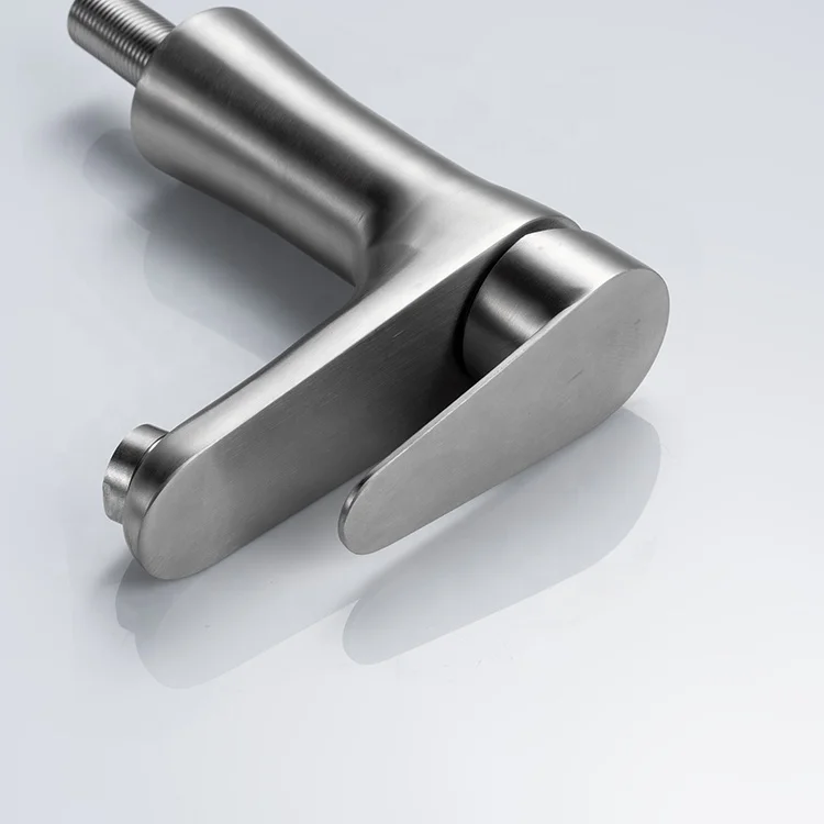 high-quality single cold basin water taps 304 stainless steel bathroom sink faucet single hole single handle basin faucet