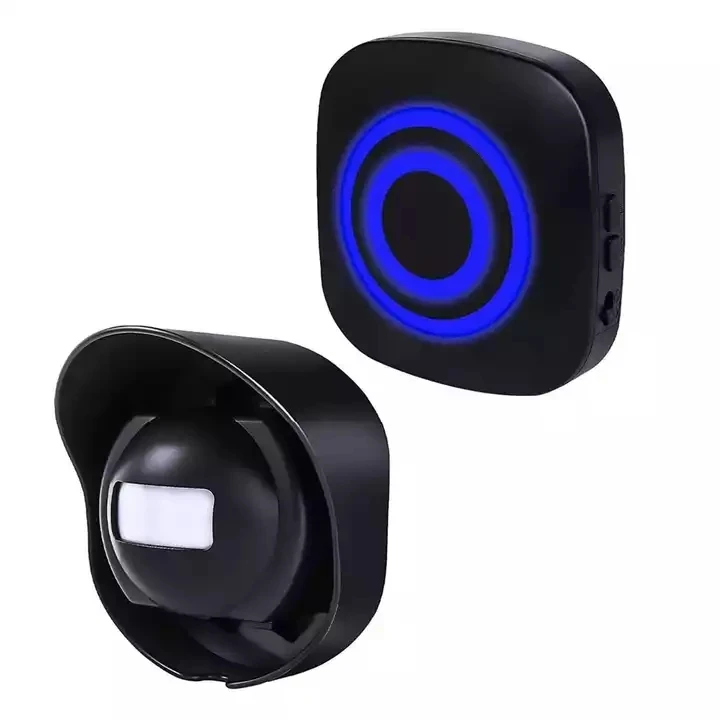 Pir Wireless Human Body Walking Sensor Voice Doorbell Door Security Alert System Device for Home Office Burglar Deterrent