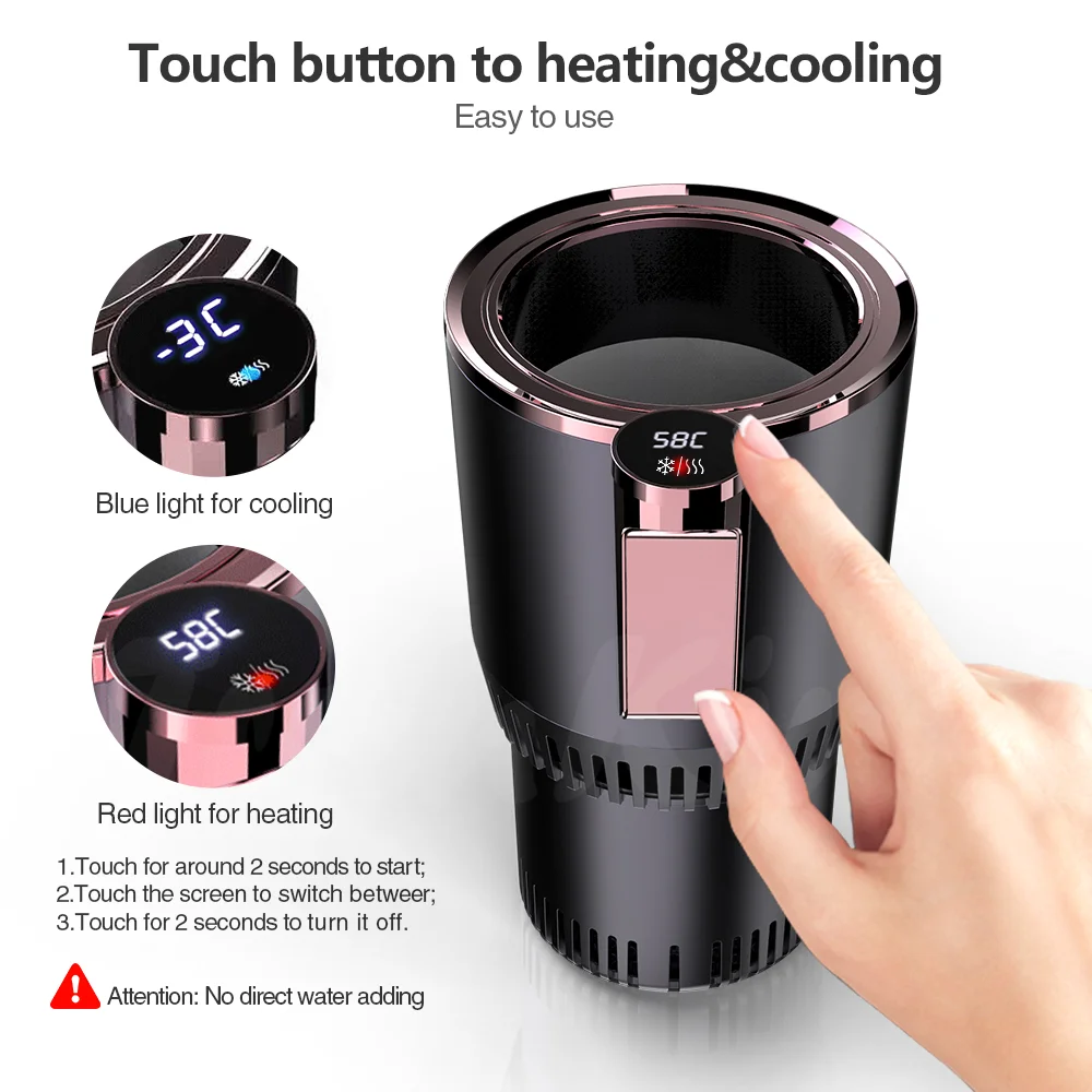 Home & Car Cup Cooler Warmer Quick Coffee Mug Warmer and Cooler for Desk Electric Cooling Cup