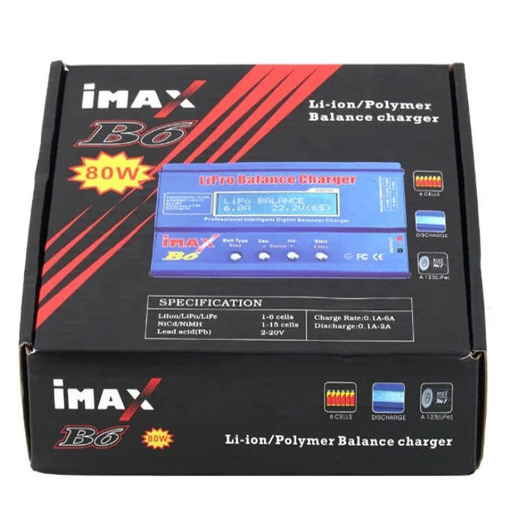  Новинка 2020 балансирующее зарядное устройство IMAX B6 80 Вт Lipo NiMH 3S RC для радиоуправляемого дрона