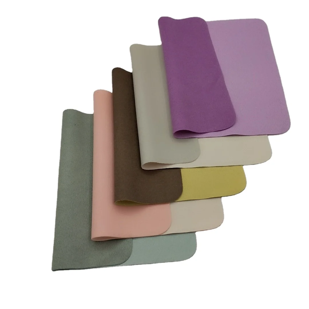 Wholesale custom glasses accessories two-color deerskin glass microfiber glasses cleaning cloth