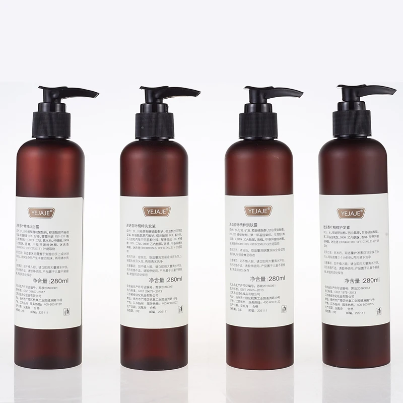 Оптовая продажа, бутылка для гостиниц оптом, роскошный шампунь бренда, шампунь в черной бутылке