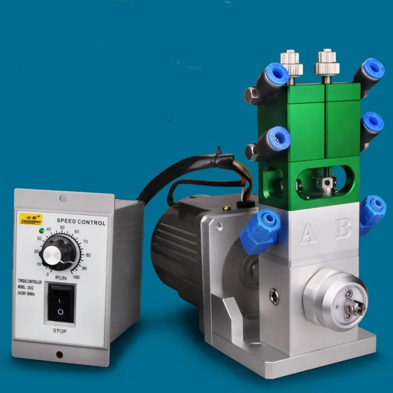 Заводская Поставка Высокоточного электрического смешивания ab двухжидкого клея смешивающий клапан динамический Дозирующий клапан распределительный станок