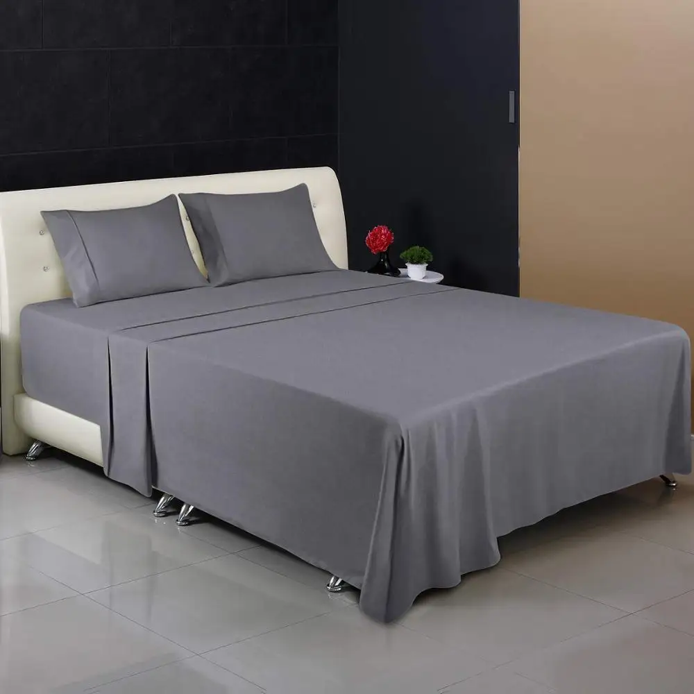 Luxuriously 1800 Series Egyptian Cotton Bed Sheets Wrinkle Resistant Flat Sheet