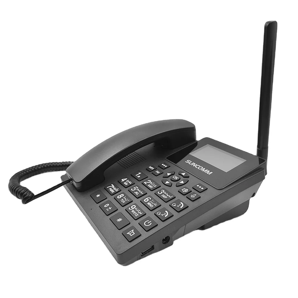 
home cordless phone SUNCOMM G718 office wireless desktop phone with FM MP3 MUTE RECORD multi language 