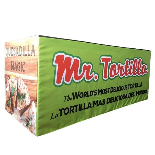 Cheap Price Custom Made Fitted Table Cover Advertising Table Cloth Trade Show Spandex Table Cloth
