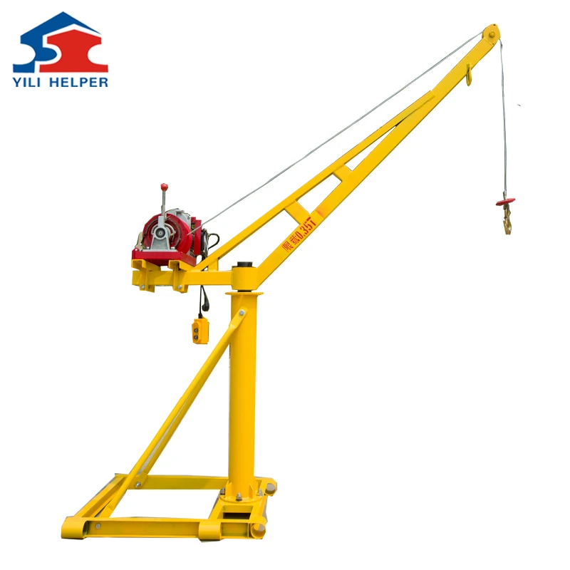 Convenient Outdoor Portable Small Car Lifting Mini Crane Clutch 800kg-30m-220v From China Supplier