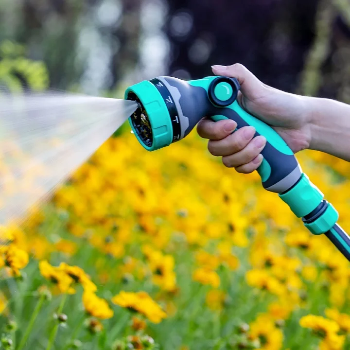 Andeca High Premium Quality Adjustable Thumb Shower Sprinkler Gun Garden Quick Connector Nozzle Gun Sprayer