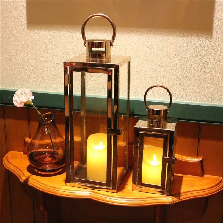 
Wholesale candle holder in steel lantern for wedding party decoration 