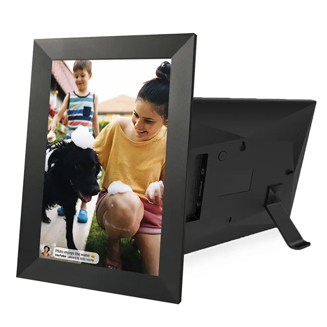 Digital Cloud Album 10.1 Inch WiFi 16GB Digital Photo Frame 1280x800 IPS Touch Screen Add Photos/Videos from Android App/Email