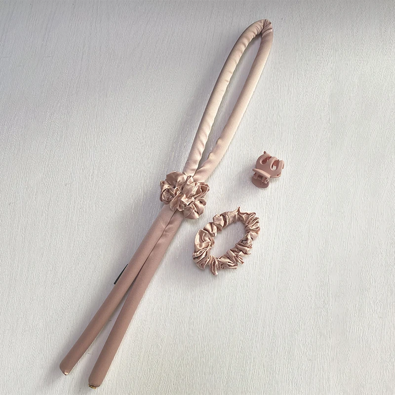 Small curl  skinny silk heatless hair curler ribbon slim curling no heat wand