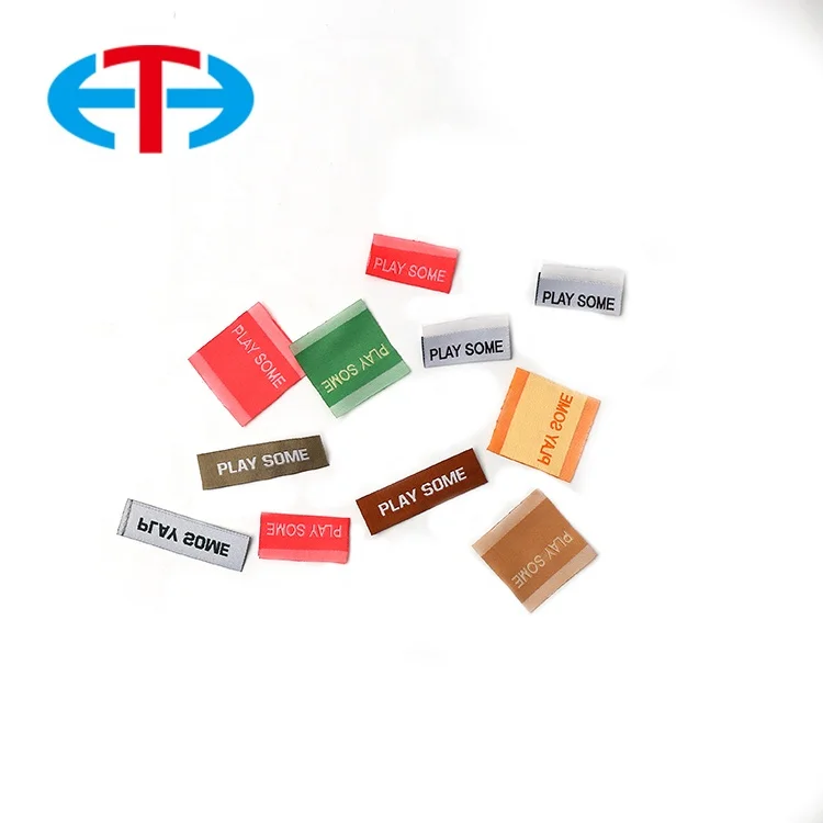 
High Quality Custom Private High Density Damask Main Woven Label Tag For Clothing 