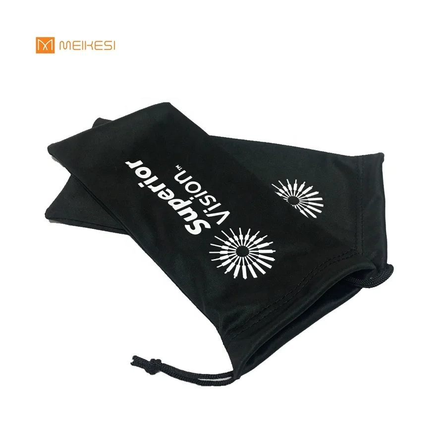 
custom logo microfiber sunglasses jewelry drawstrings pouch 