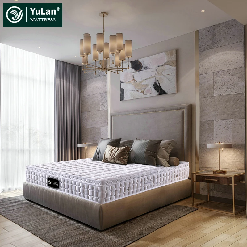 Luxury Ergonomic Design Healthy Spinal Care 9 Zoned Pocket Spring  Cashmere Latex Mattress