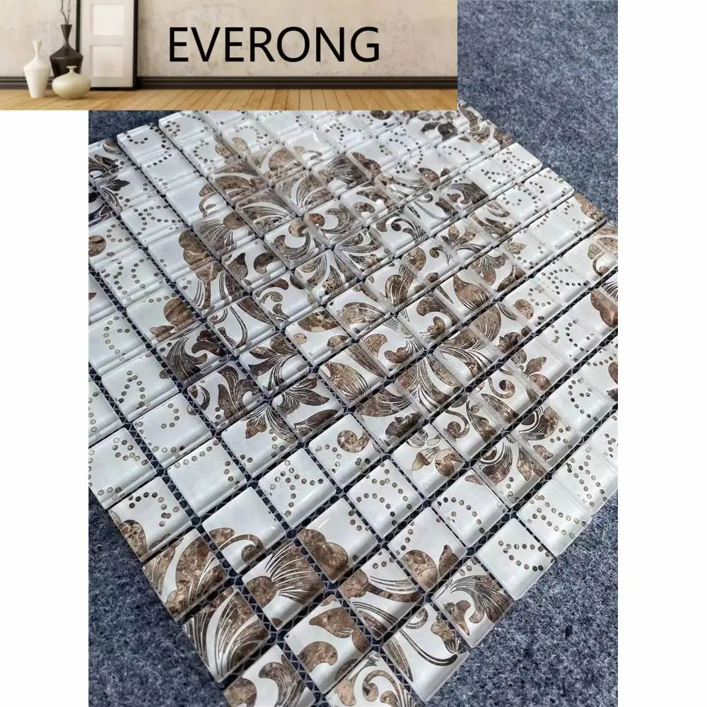 Foshan factory decorative mosaic tiles wholesale mosaic tiles glass mosaic tile for building material