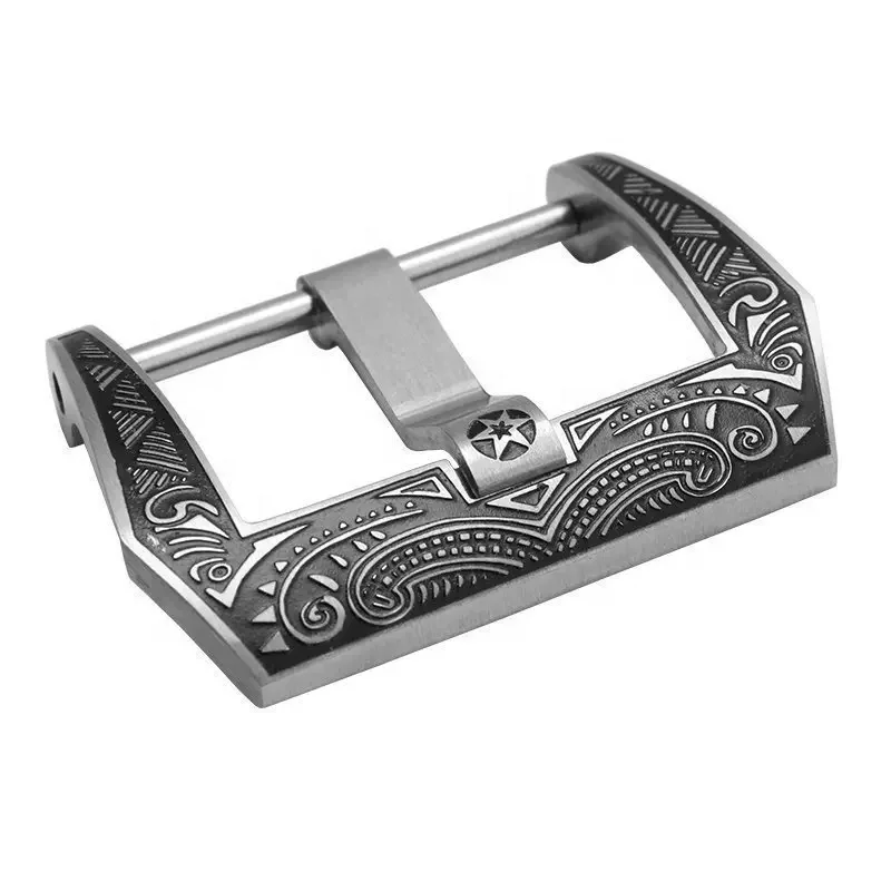 Luxury pvd matte black screw watch band clasp 18mm 20mm 22mm 24mm 26mm watch strap buckle for Panerai strap