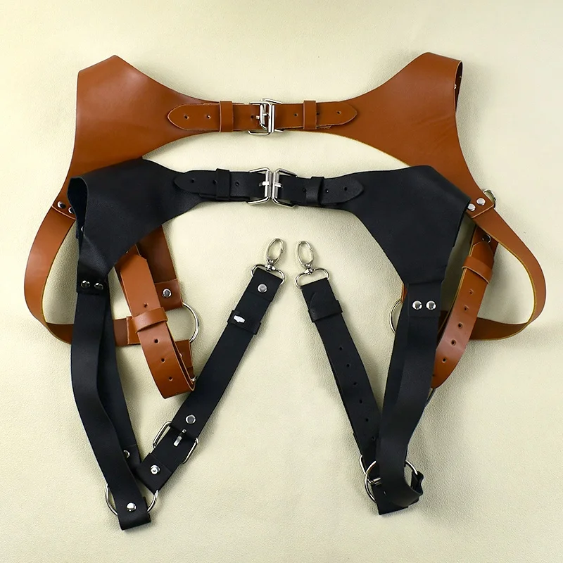 Deepeel SP665 2*80-100cm Clothing Accessories Decorative Belt PU Leather Adjustable Casual Strap Stylish 2 Clips Male Suspenders