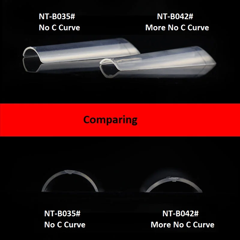 xxl tapered square straight half cover nail tips 500pcs flat no c curve tips for acrylic nails soft gel nail extension tips