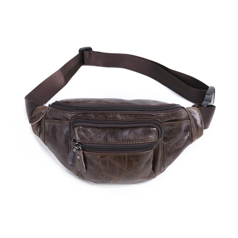 Men Waist Leather Bag Real Leather Bags, Waist Belt Bag Leather Coin Purse Custom