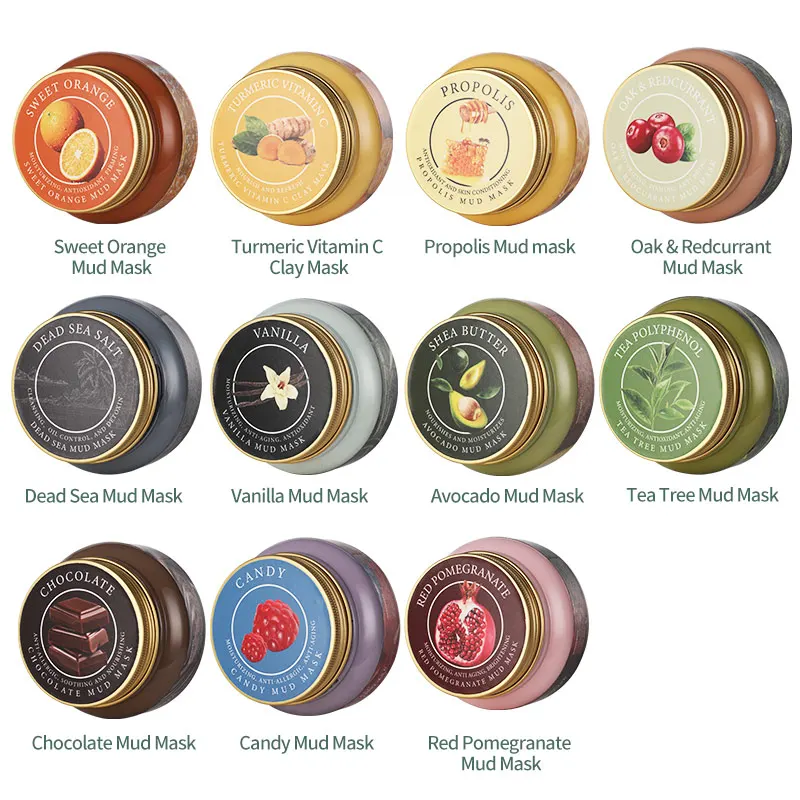 Own Logo Private Label Skincare Natural Green Tea Peeling Peel Off Clay Facial Face Skin Care Multi Fragrances Mud Mask