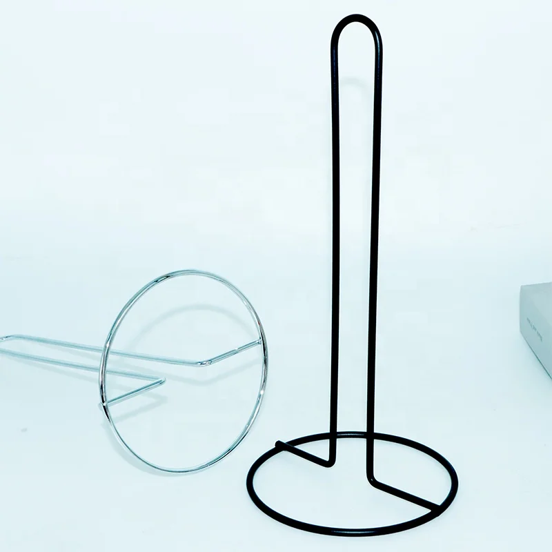 Home Kitchen Towel Holder Toilet Metal Tissue Roll Standing Shelf Paper Holder Stand
