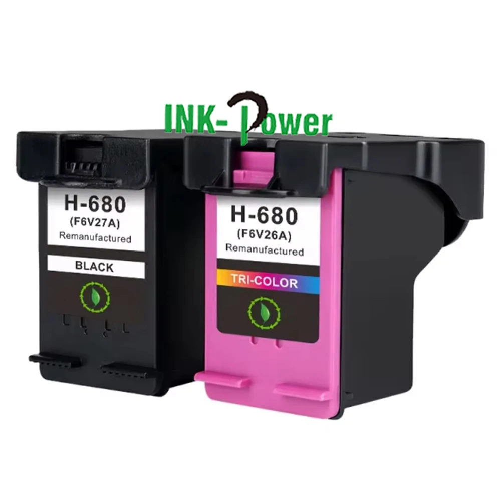 INK-POWER 680 XL 680XL Color Black Remanufactured Inkjet Ink Cartridge for HP HP680 HP680XL Deskjet 1110 2135 Printer