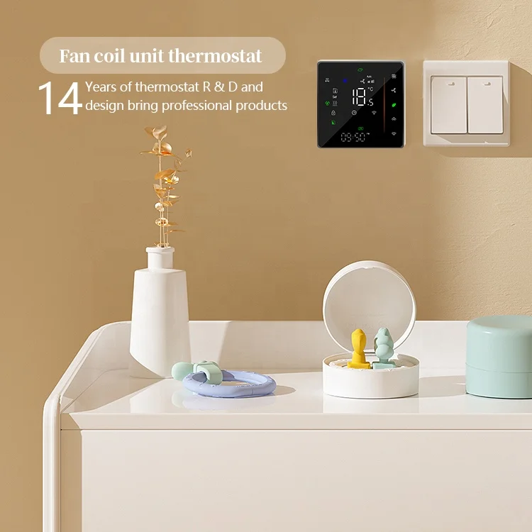 Beca BAC-006 3 Speed  2Pipe 4Pipe Wifi Tuya Voice Interaction Room smart Air Conditioning Thermostat