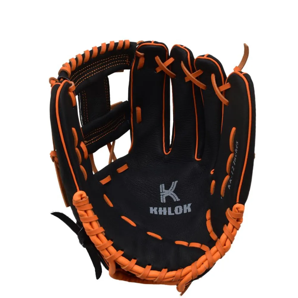 Hot Sales Competitive Price 11.5inch Black/Orange Color Pigskin Baseball Softball Infielding Gloves