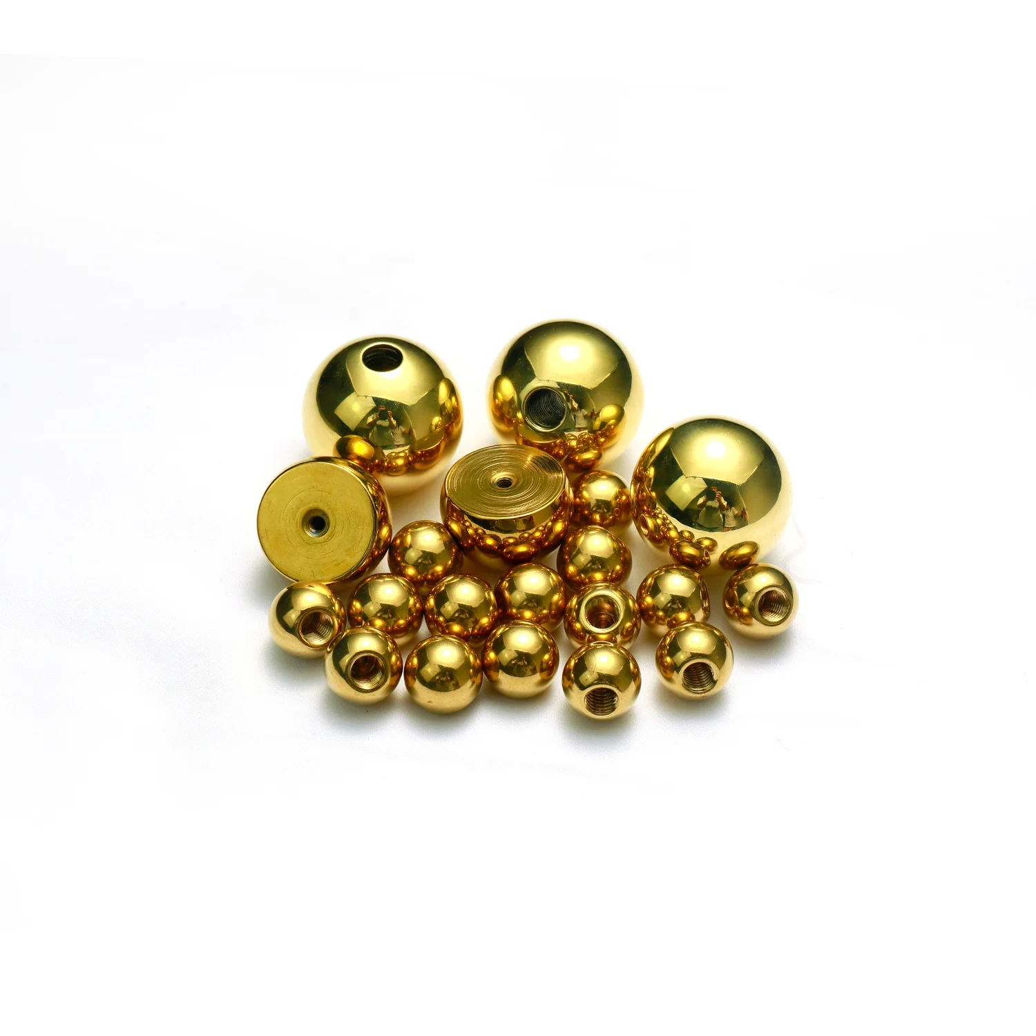 drilled brass ball trapping brass ball customized High Hardness brass sphere with Drilled Hole