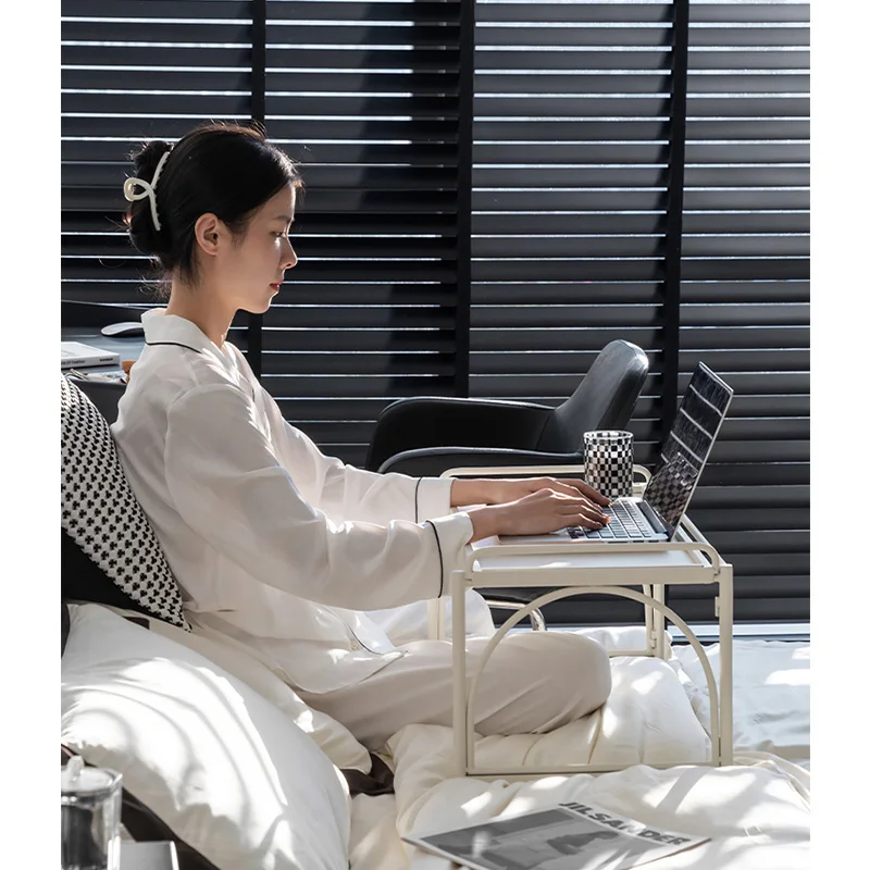 Nordic iron art designer foldable bedside table bay window balcony living room sofa bedroom storage table coffee table