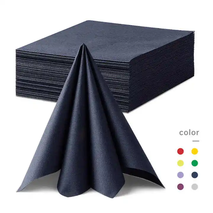Customized Color Airlaid Napkin Linen Beverage Paper Napkin Foil Printing Airlaid Paper Napkin