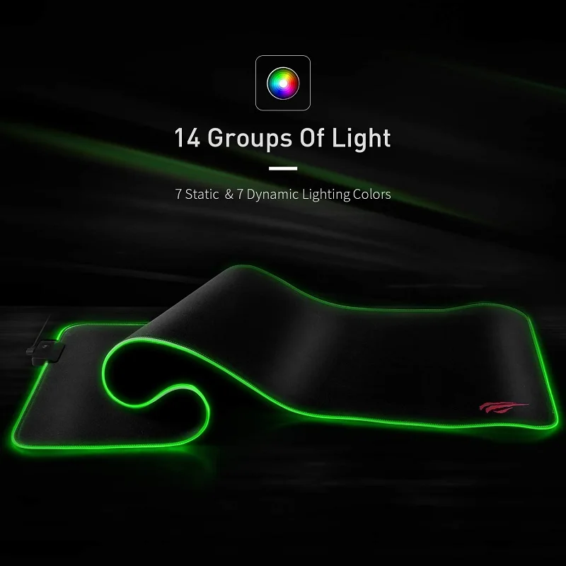 Пользовательский дизайн светящийся RGB LED резиновая база игровой коврик плоский для мыши rgb Коврик Для Мыши