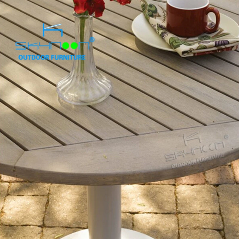 High quality cafe restaurant teak table Cheap price pedestal round wooden table Wholesale bistro table(61061E)