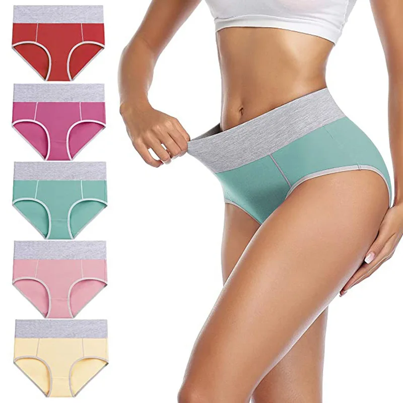 Plus size women period panties four layer high waist leak-proof high absorption menstrual panties