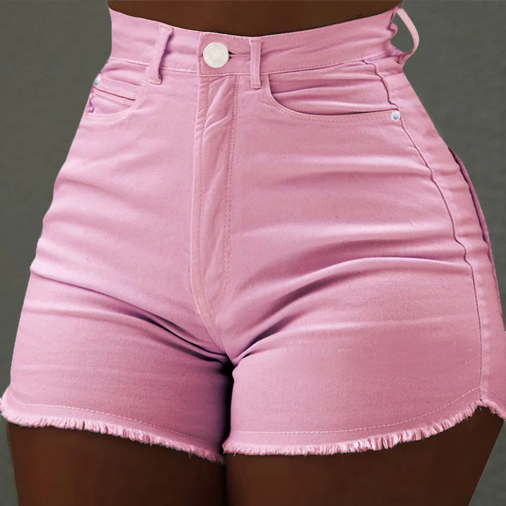 Hot Selling Casual Polyester Cotton Tight Denim Jeans Shorts for Women