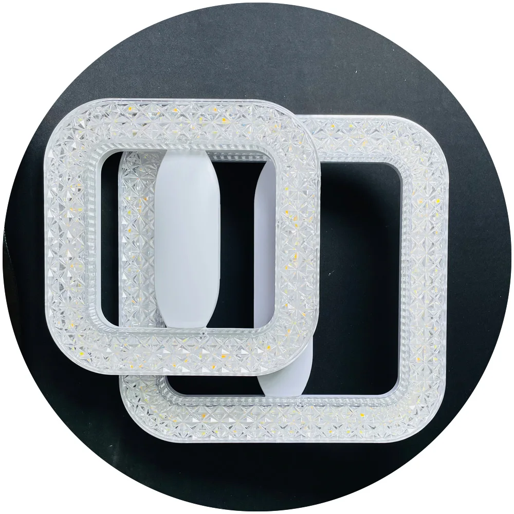 180mm 230mm 18w 24w hotel office crystal diffuser cover lighting fixture panel bulb Home Modern Led Ceiling Lights