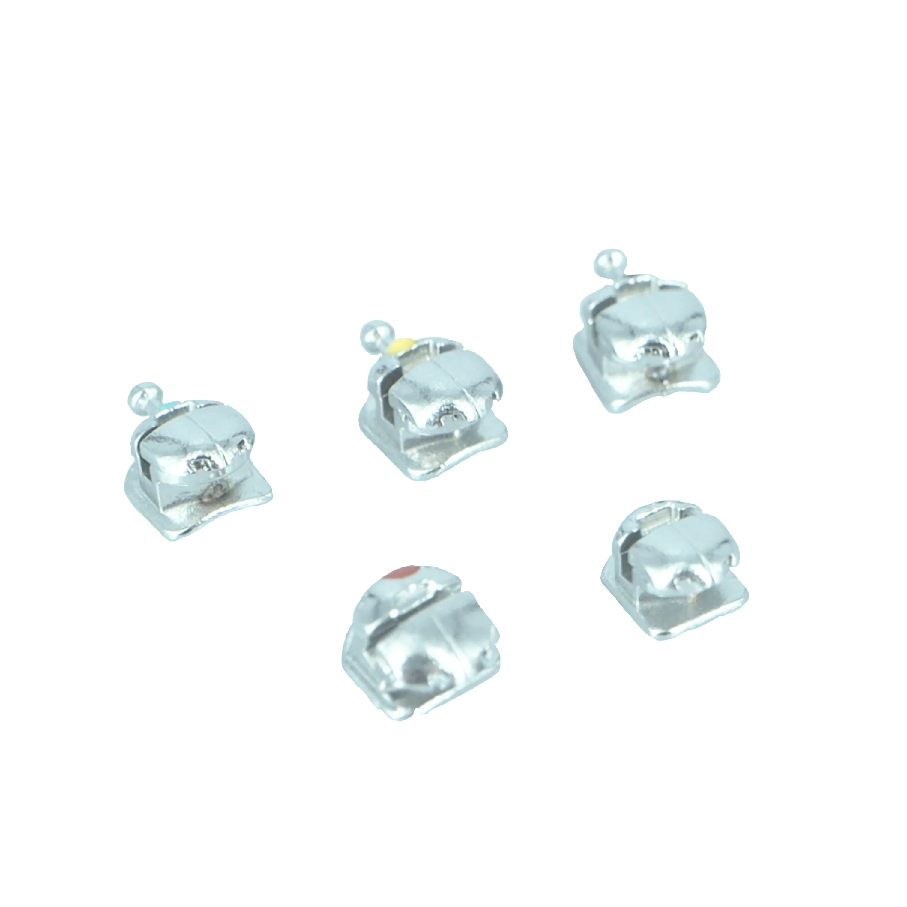 New GL Orthodontic Brackets Self-Ligating Ball Metal Dentel Brace Base Spherical Design with Ball Buccal Tubes