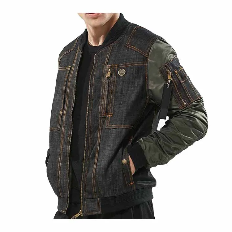 Newest style custom brand name low moq denim jacket