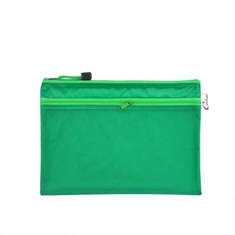 
Custom PVC office file A5 waterproof OEM double zipper document bag 