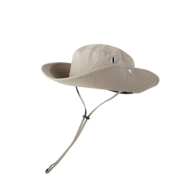 Summer sun protection Mountaineering fisherman hat women outdoor large hat brim Western cowboy hiking hat